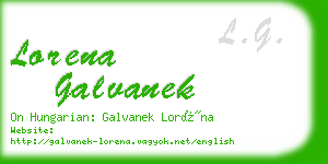 lorena galvanek business card